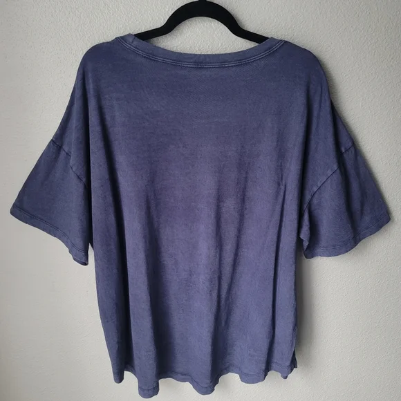 NWT Aerie After Dusk Oversized Distressed Graphic Tee, Size XLarge, Color Blue - Picture 5 of 9